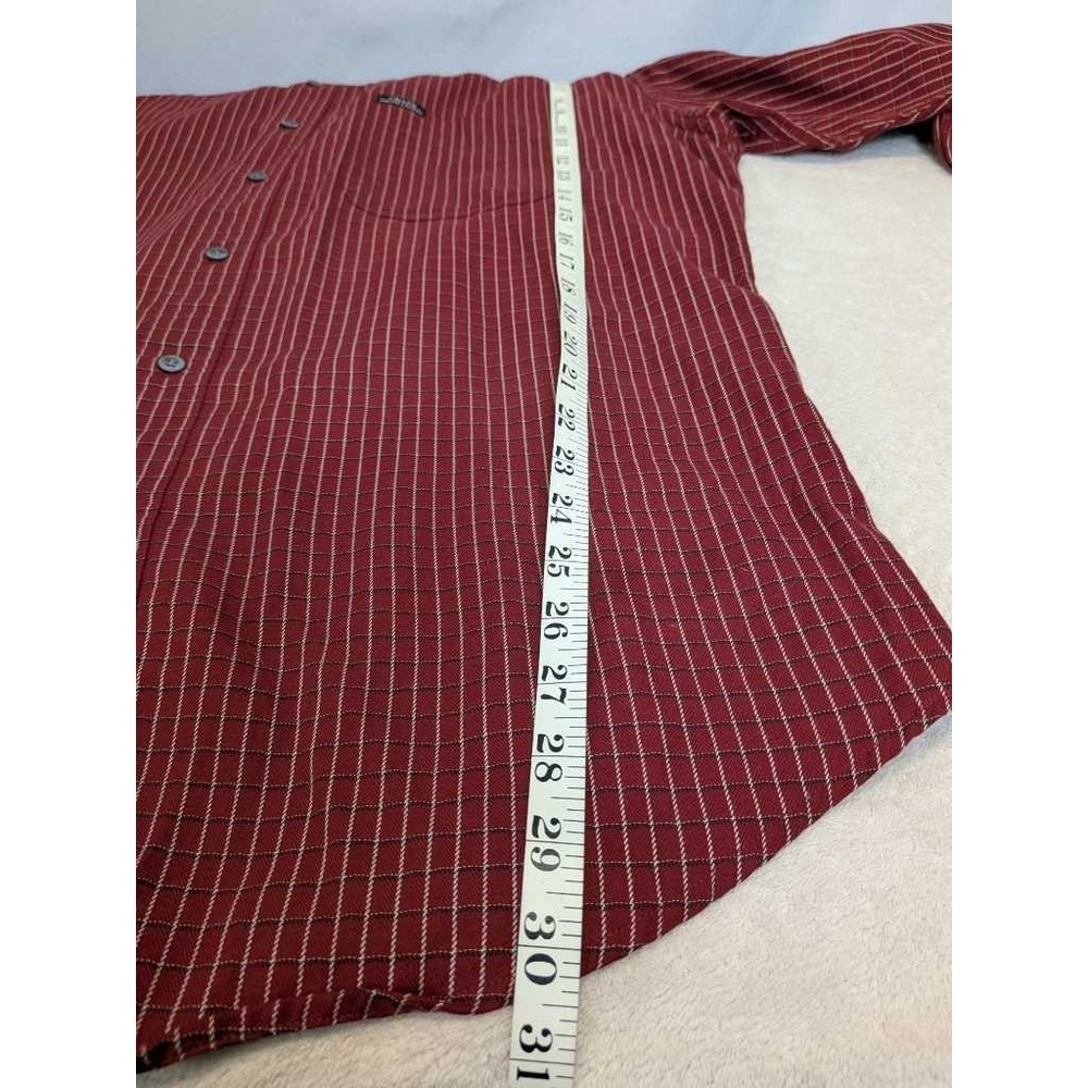 Chaps Ralph Lauren Men's Red Pinstripe Button Down Shirt Size L - Picture 9 of 9